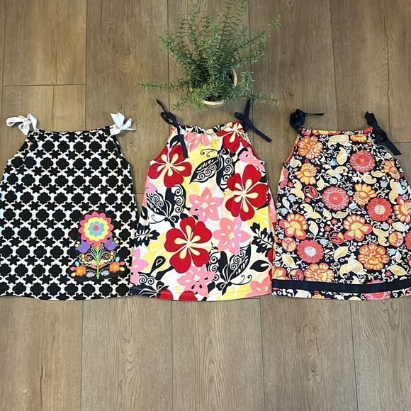 ((3 PIECE)) HANNA ANDERSSON 100% COTTON GIRLS DRESS BUNDLE SIZE 3T LIKE NEW - Picture 1 of 4